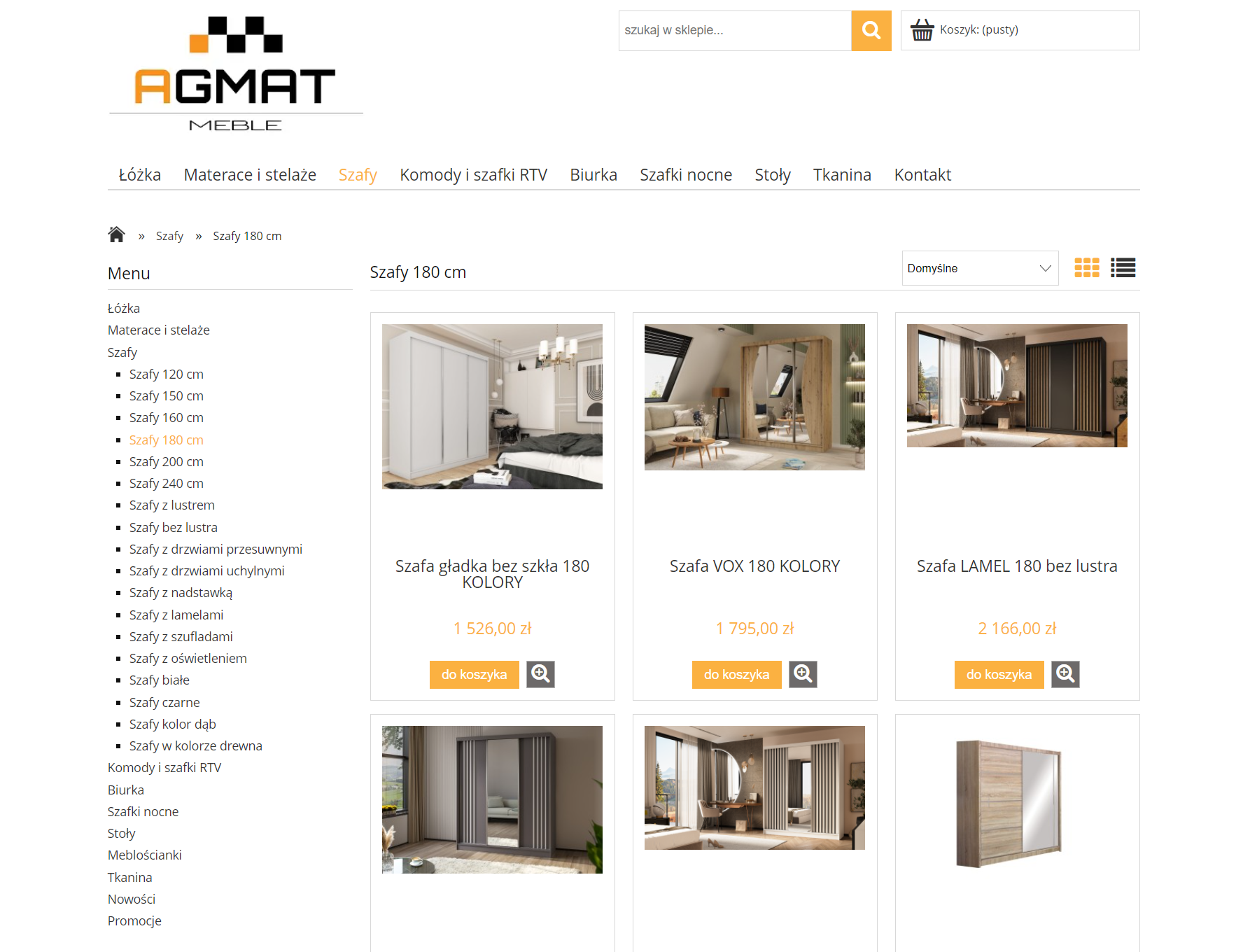 Szafy 180 cm - optymalne rozwiązanie do sypialni, przedpokoju i garderoby