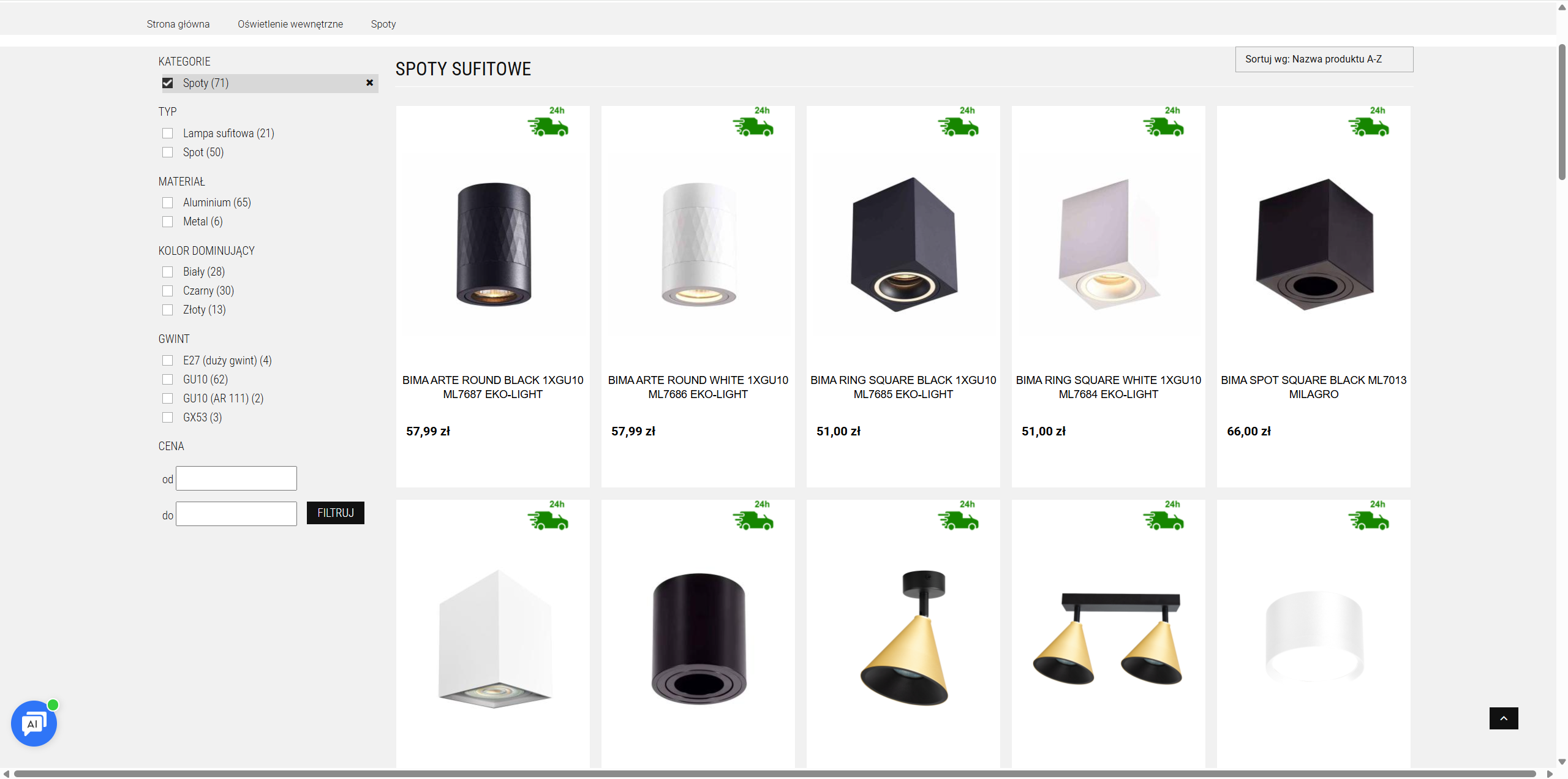 Minimalistyczne spoty sufitowe - subtelne światło, które odmienia wnętrze